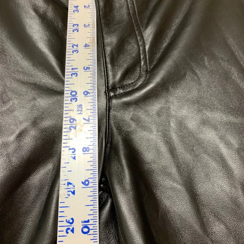 Joie Faux Leather Pants Womens 8 Black Excellent Straight Leg Vegan 5-Pocket